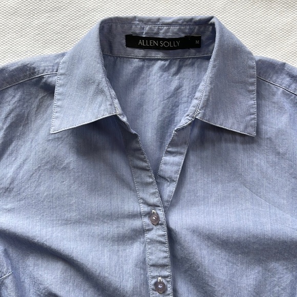 ALLEN SOLLY Cotton Fitted Shirt (M) - Picture 16 of 16